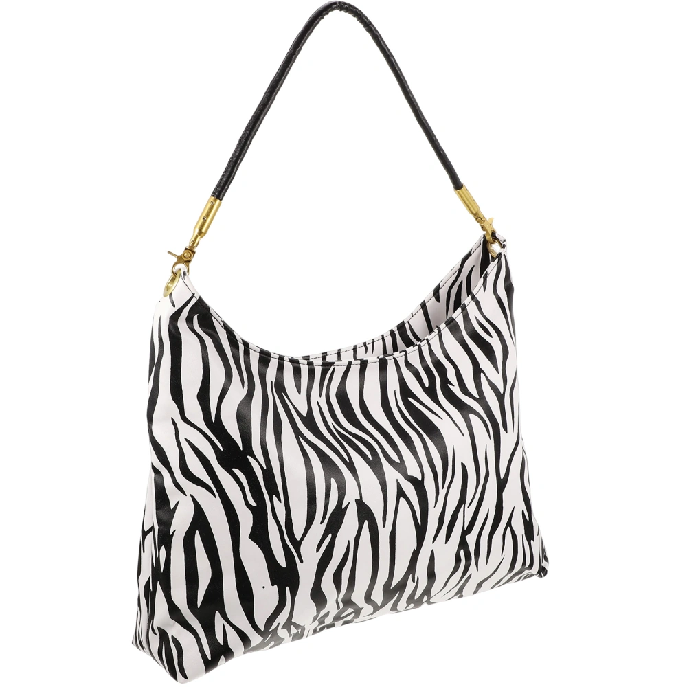 1pc Fashion Lady Hand-held Bag Zebra-stripe Bag PU Shoulder Cross Body Bag