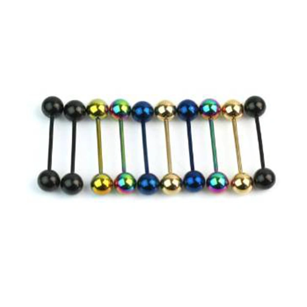 10pcs Women Tongue Ring Bar Stud (Random Color)