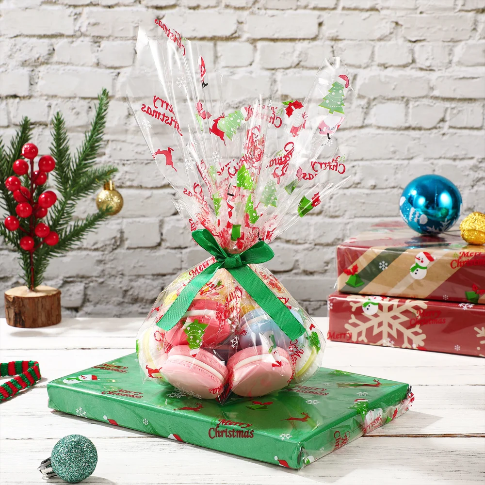 STOBOK Transparent Cellophane Paper 3 Mil Xmas Wrapper Packing Paper Gifts Baskets Ornaments (3000x80cm)