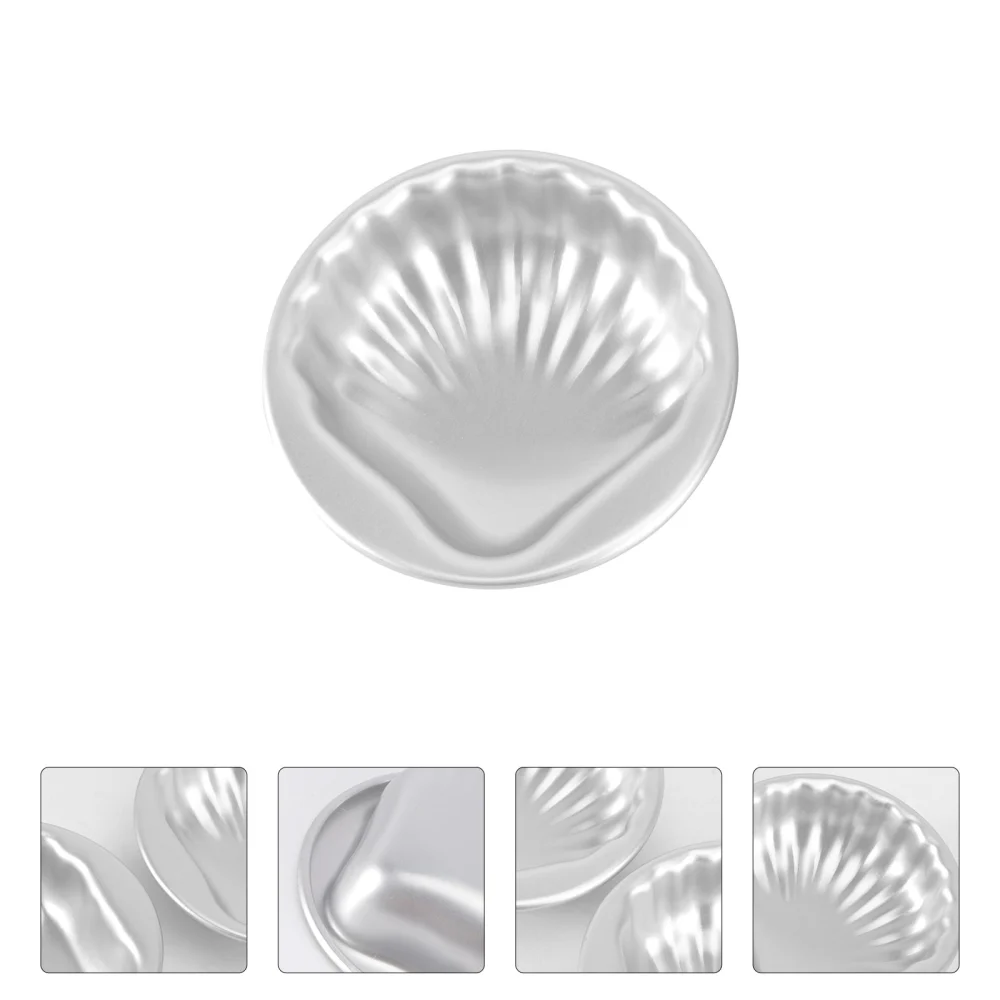 2pcs Aluminum Alloy DIY Shell Moulds for Cake Decorating Metal Shell Molds for Bath Bombs