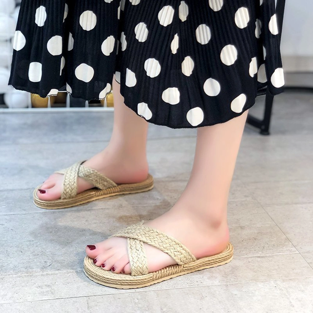 1 Pair Japanese Style Slippers Household Slippers Indoor Sandals for Summer