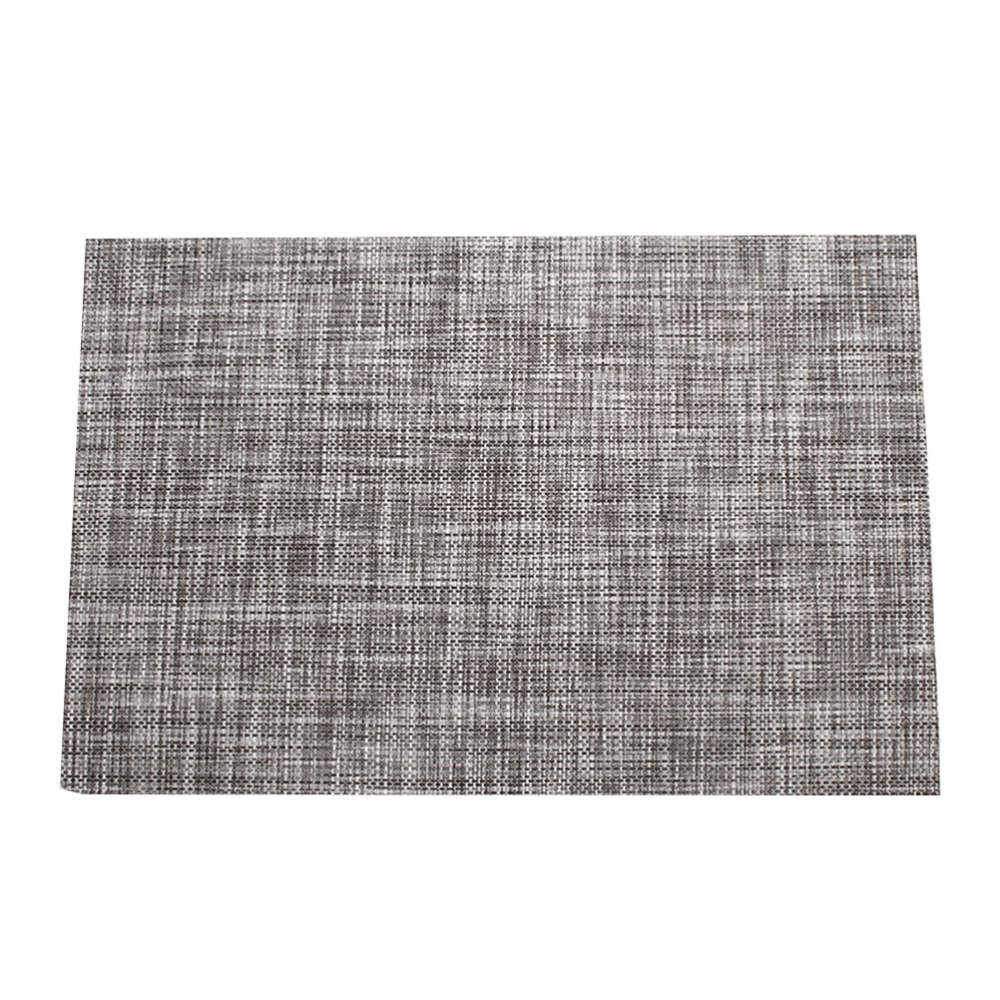 Griege Woven Table Mat Thicken Heat Insulation Placemat for Western Restaurant (Grey Melange)