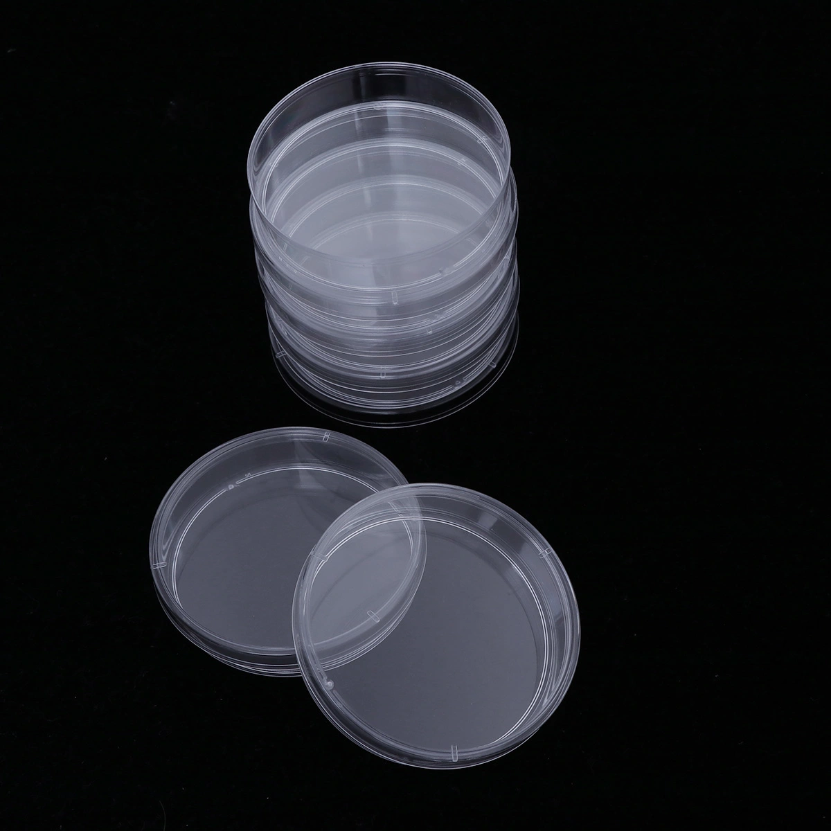 10pcs 70mm Plastic Petri Dishes Sterile Bacterial Culture Dish with Lid