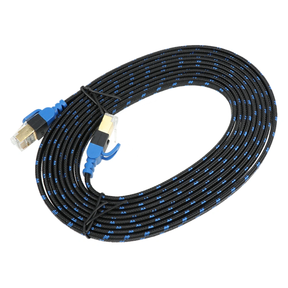 3 Meters Double-shielded Level 7 10G Computer Router Nas Flat Cable With Fiber Mesh