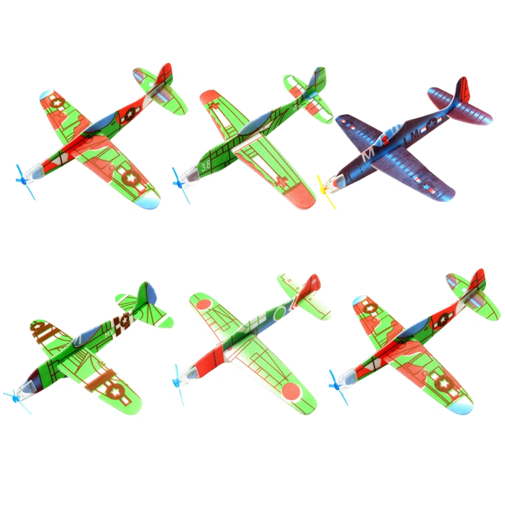 20PCS Aerobatic Plane Glider Airplane Throwing Aircraft Flying Toy DIY Handmade Small Airplane Toys for Outdoor Sports Kids (Random Color)