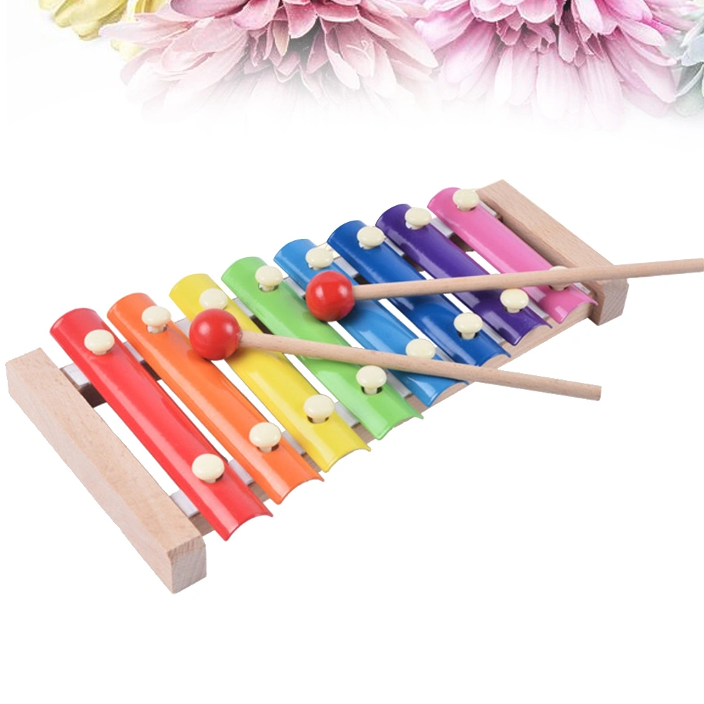 24.5*13*3cm Baby Intelligence Development Early Education Toys Funny Kids Musical Wooden Piano Instrument Toys