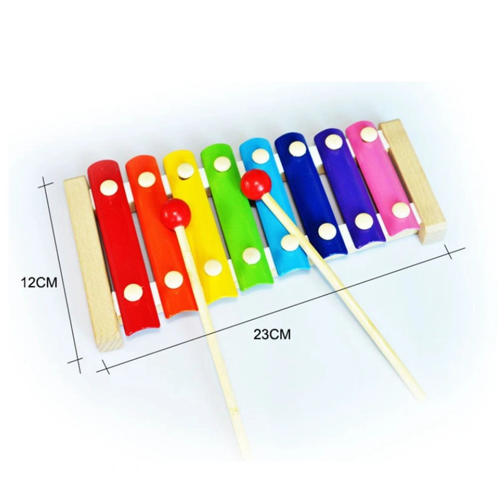 24.5*13*3cm Baby Intelligence Development Early Education Toys Funny Kids Musical Wooden Piano Instrument Toys