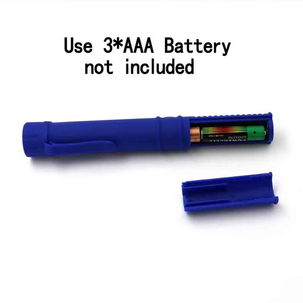 Multifunction COB LED Work Light Mini Pen Inspection Repair Flashlight Torch with Magnetic Base and Clip (Blue)