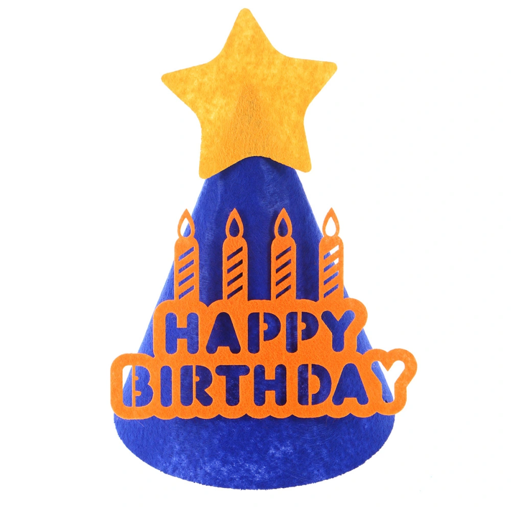 Birthday Party Creative Lovely Cartoon Birthday Hat Photo Prop for Children Kids Birthday Party Decoration (Blue)