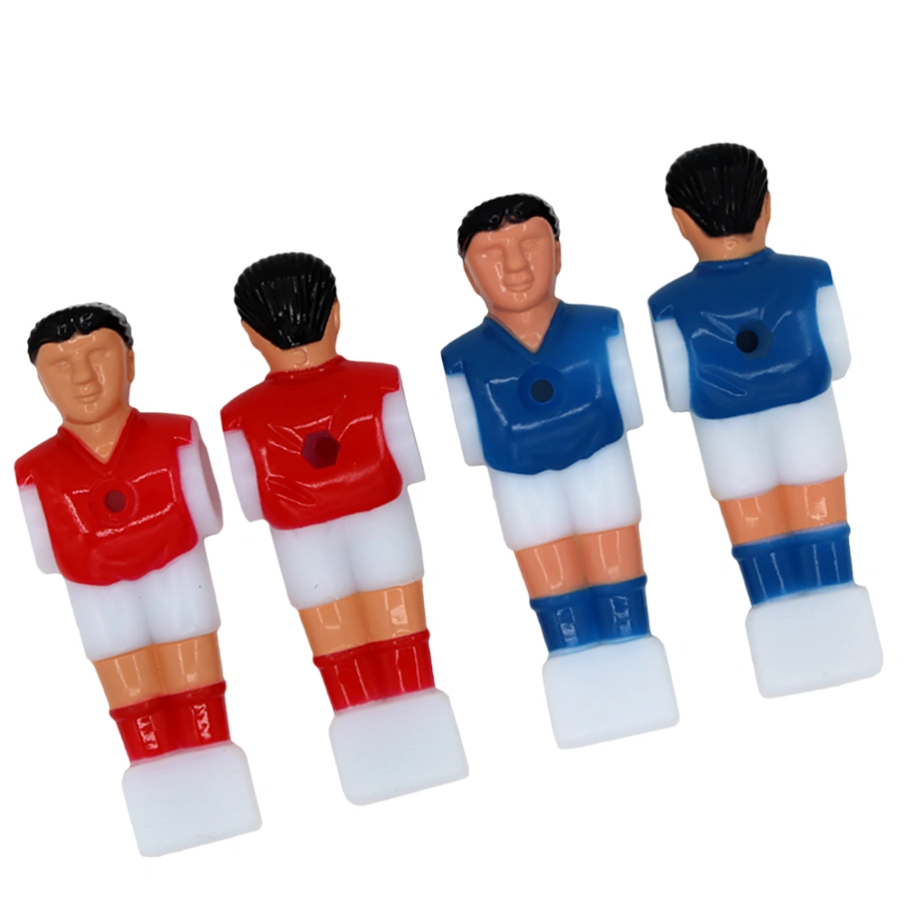 4pcs Rod Soccer Foosball Table Football Man Soccer Player Replacement Parts for 1.4M Table Football (Red + Blue)