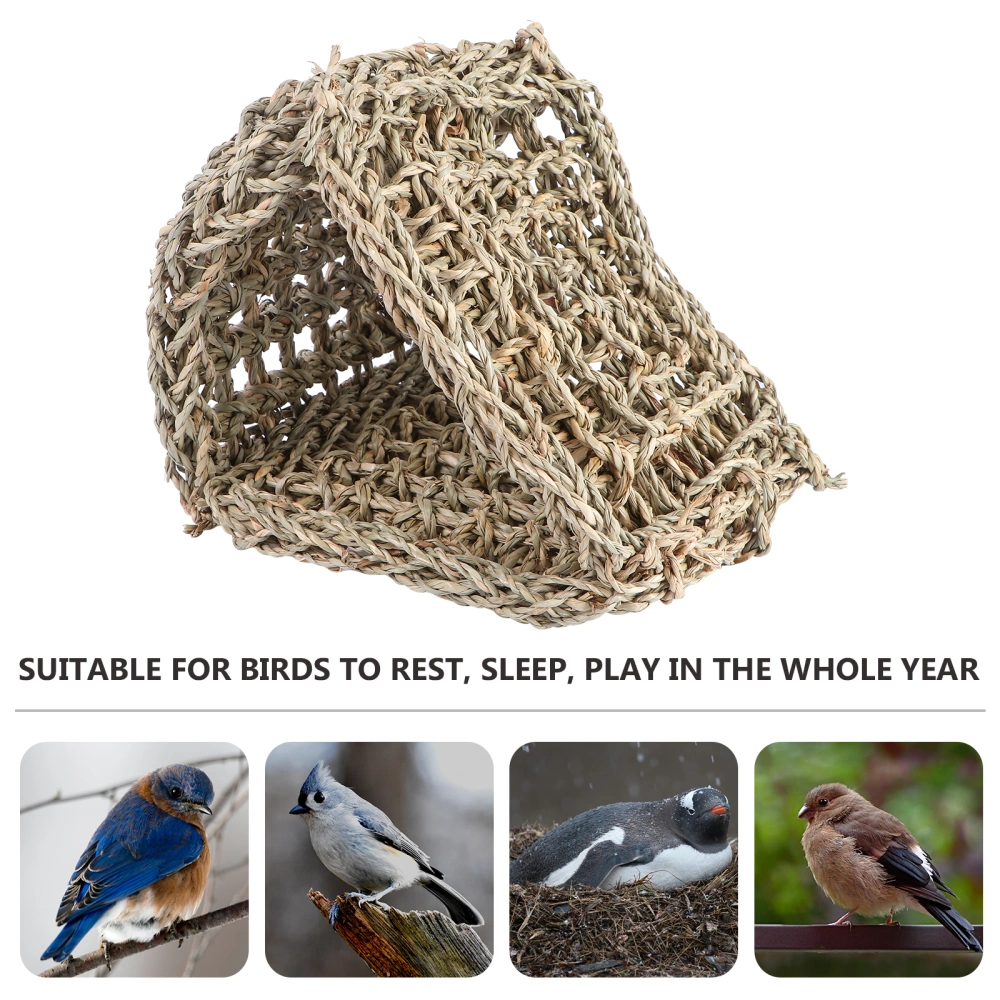 1Pc Creative Birds Nest Hand Woven Grass Rattan Birds House Garden Pet Supply