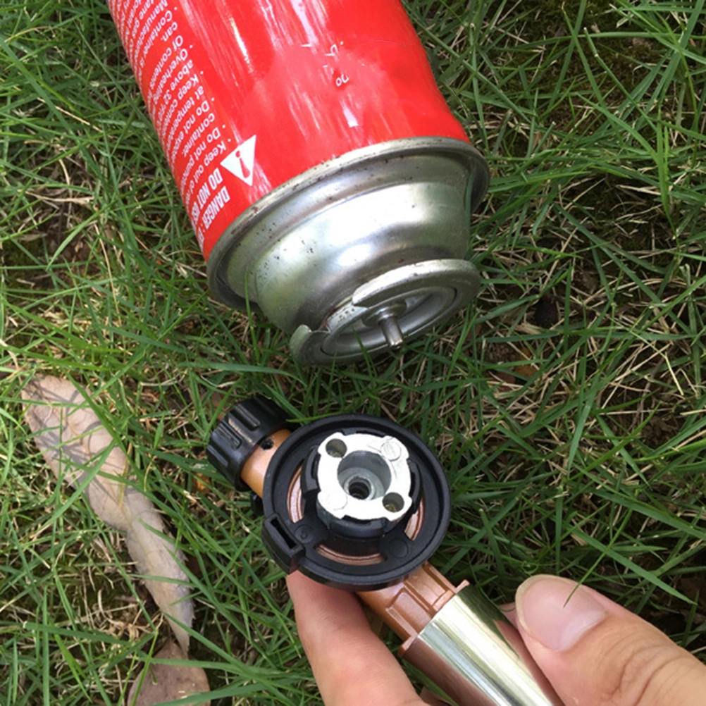 Portable Outdoor Flamethrower Gas Welding Torch Barbecue Burning Torch (Silver)