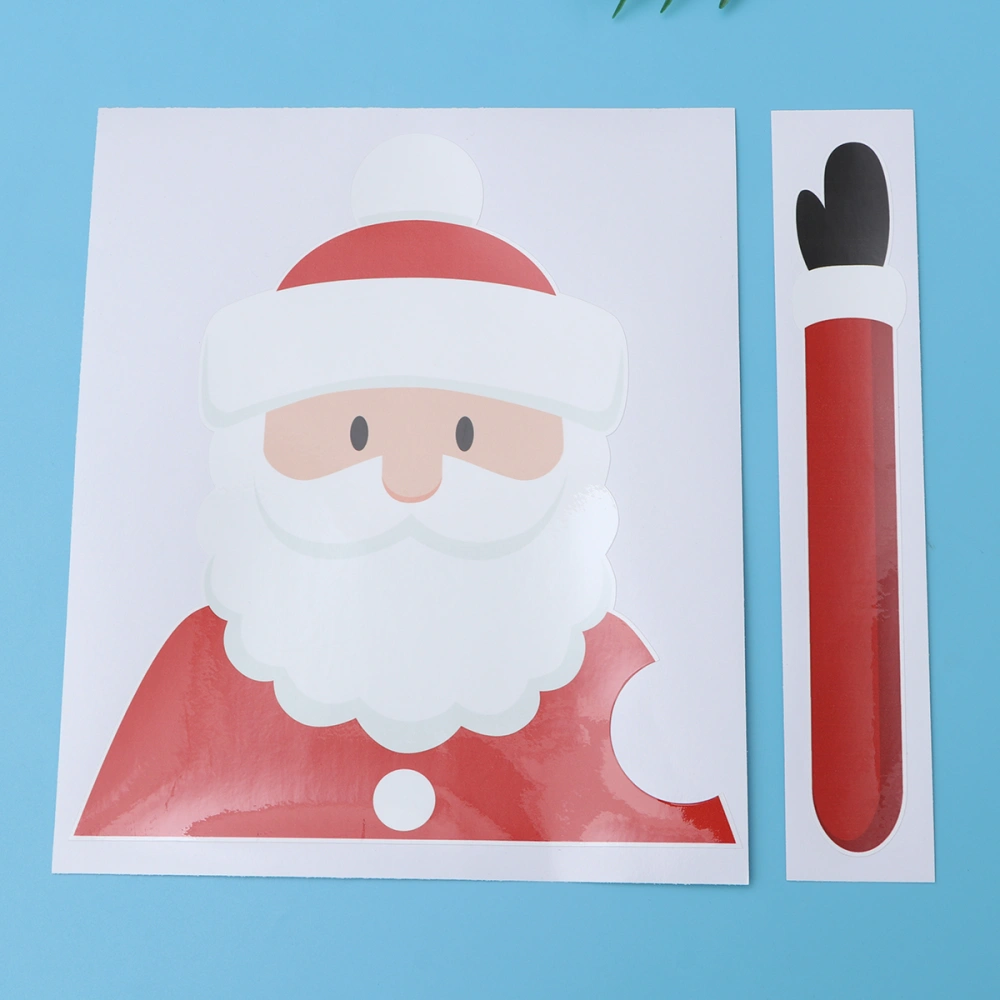 1Pc Creative Santa Claus Windscreen Wiper Sticker Delicate Car Windshield Waving Arm Wiper Decal Car Decoration (Styling 6)