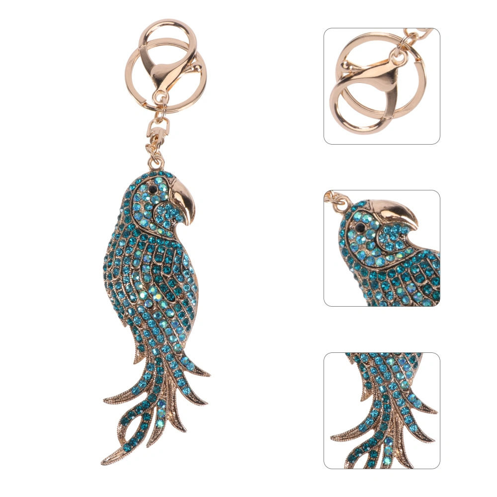 1pc Diamond-studded Keychain Woodpecker Creative Keychain Exquisite Bag Pendant