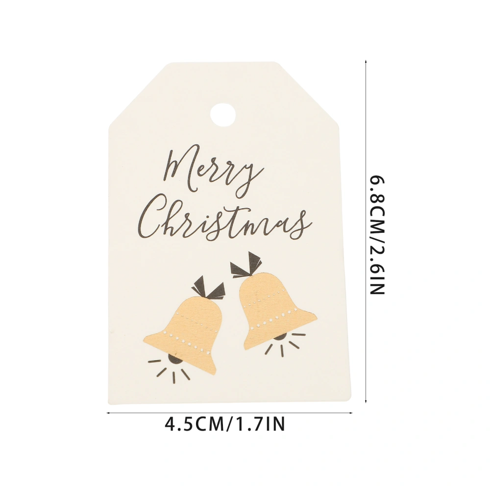 200Pcs Christmas Theme Hanging Cards Creative Xmas Pattern Cards Lovely Pendants