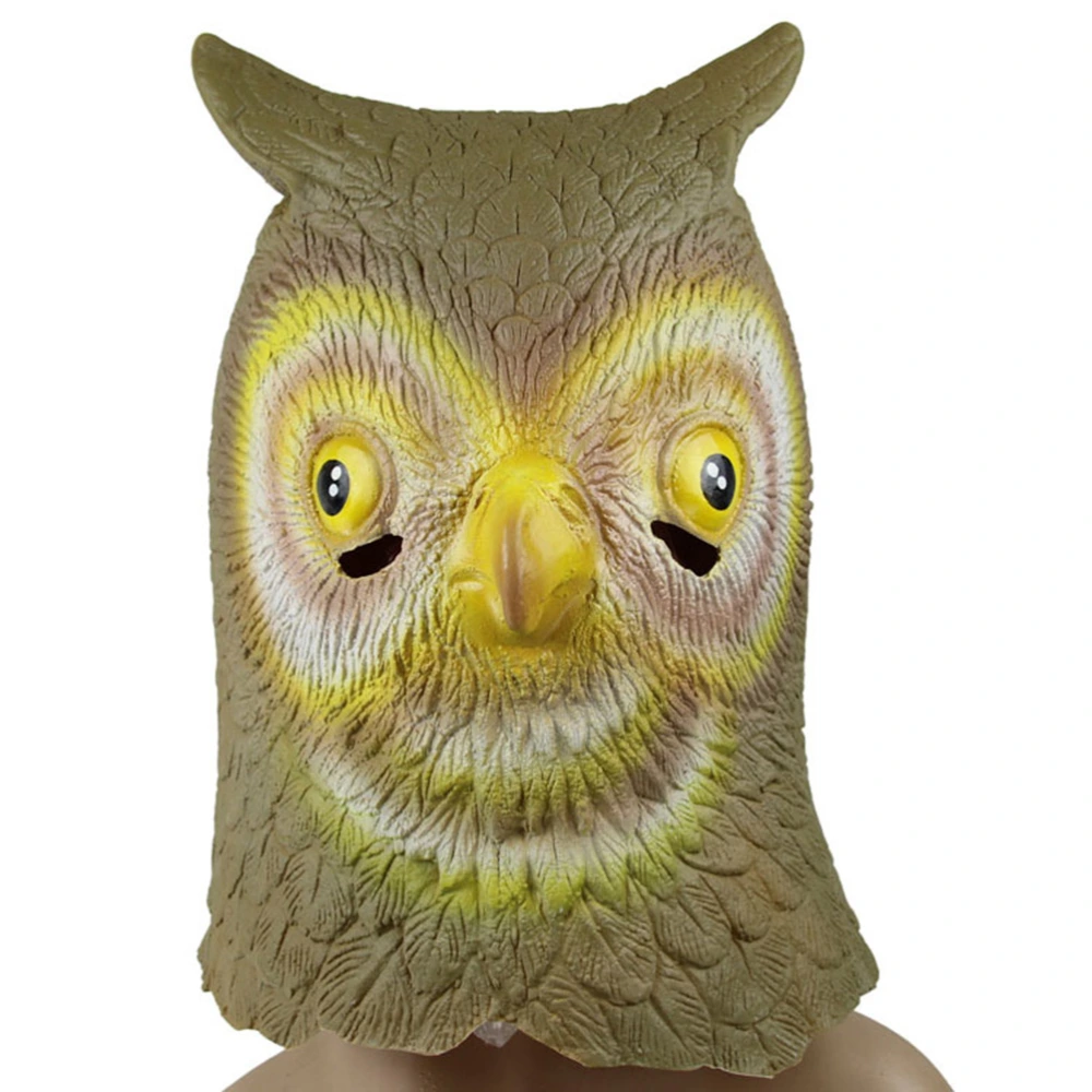 1PC Cosplay Owl Shaped Head Mask Funny Owl Head Mask Creative Owl Design Headgear Prank Party Cosplay Decor Prop Eco-friendly Latex Owl Full Face Mask for Festival Dancing Cosplay