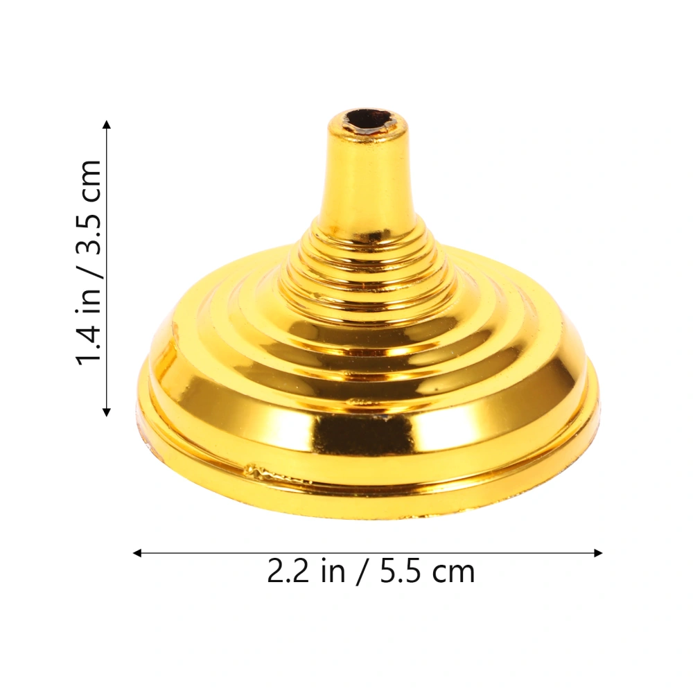 24PCS Gold Plated Round Flag Bracket Holder Flag Pole Holder Mounting Flagpole Brackets(Golden)