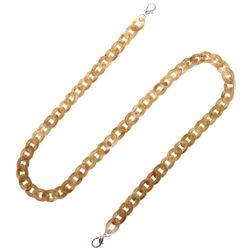 120cm Resin Bag Strap Never Fade Women Bag Strap Plastic Chains Ladies Bag Chain (Yellowstone)