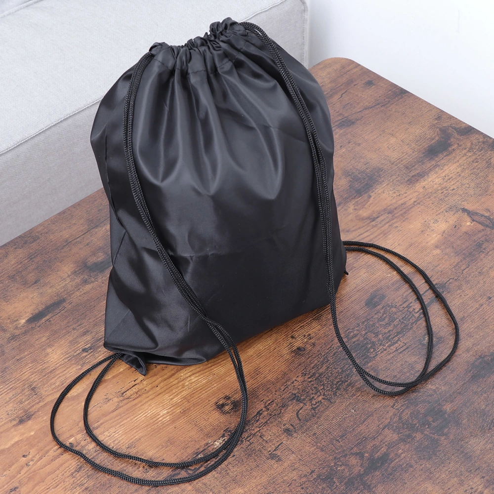 Outdoor Storage Backpack Sports Drawstring Bag Oxford Cloth Travel Bag Waterproof Backpack for Swimming Hiking Climbing(Black)