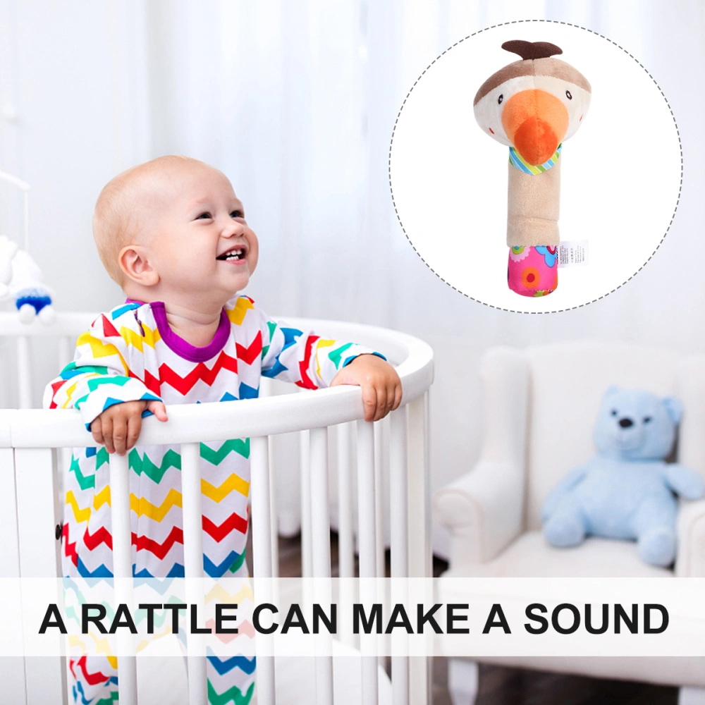 1pc Baby Handbell Rattle Bird Rattle Baby BB Sticks Animal Plush Doll