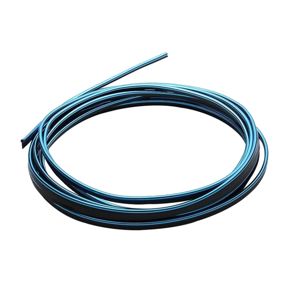 Car Styling 196.8inch 5M Car Interior Mouldings Decorative Filler Strip AUTO Seal Trim Strip (Electroplating Blue)