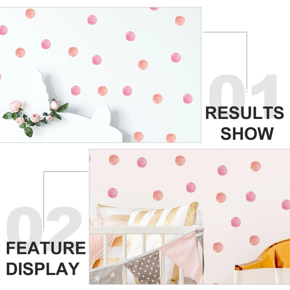 3 Sheets Watercolor Dot Wall Stickers Kids Rooms Decoration DIY Wall Art Kit