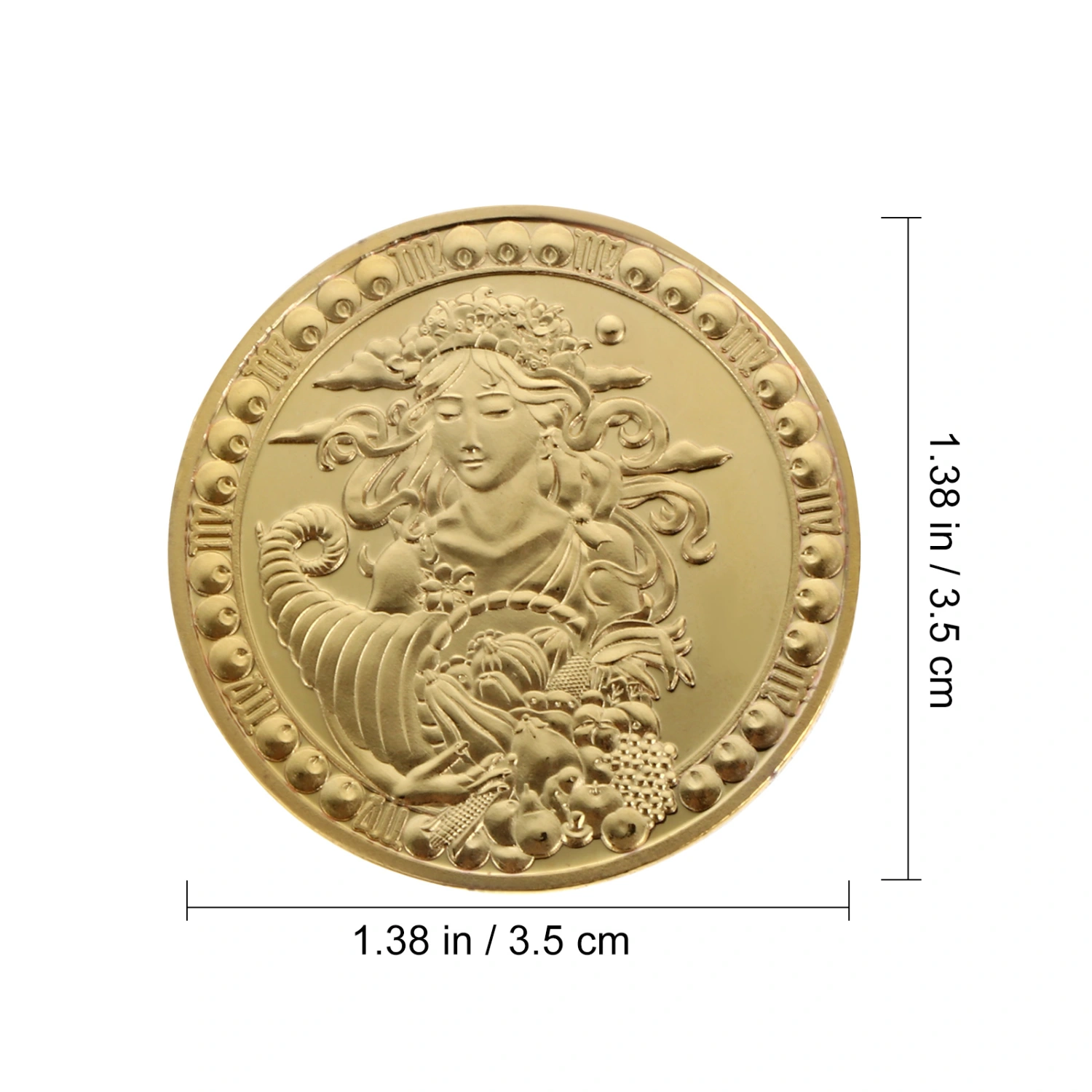1Pc Constellation Commemorative Coin Virgo Collection Coin Iron Collection Coin