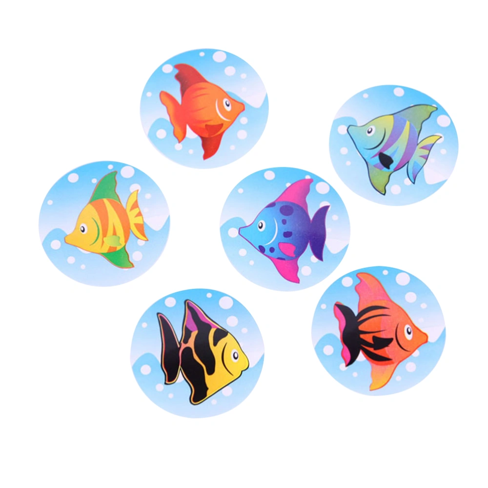 1 Roll Colorful Fun Tropical Fish Stickers for Kids Great Party Favors Creative Reward Gift (100 Stickers)