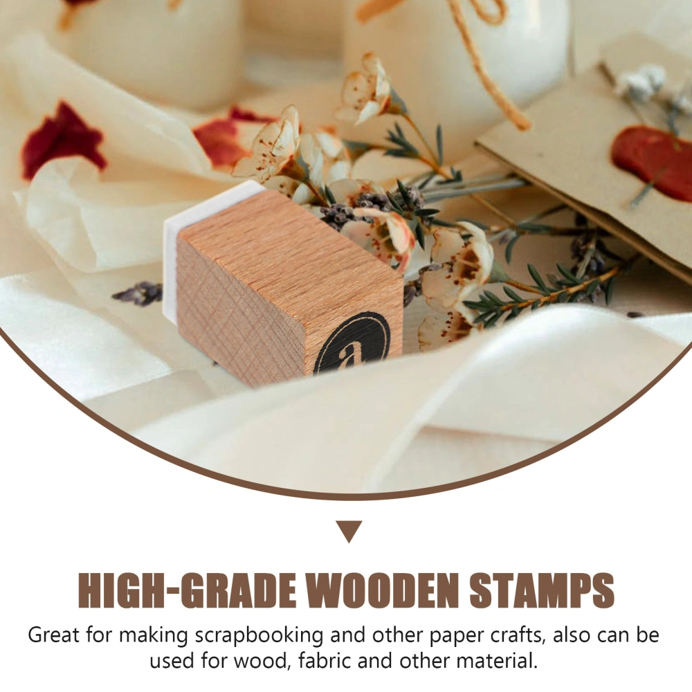 30Pcs DIY Craft Stamps Scrapbook Letter Stamps Diary Alphabet Stamps Notebook Stamps