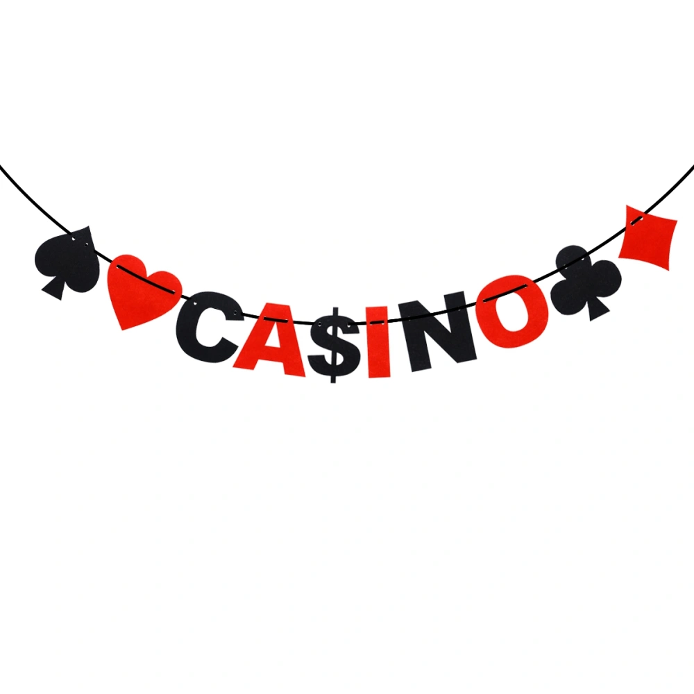 3M CASINO Playing Bunting Banner Nonwovens Banner Hanging Garland Bar Casino Party Supplies