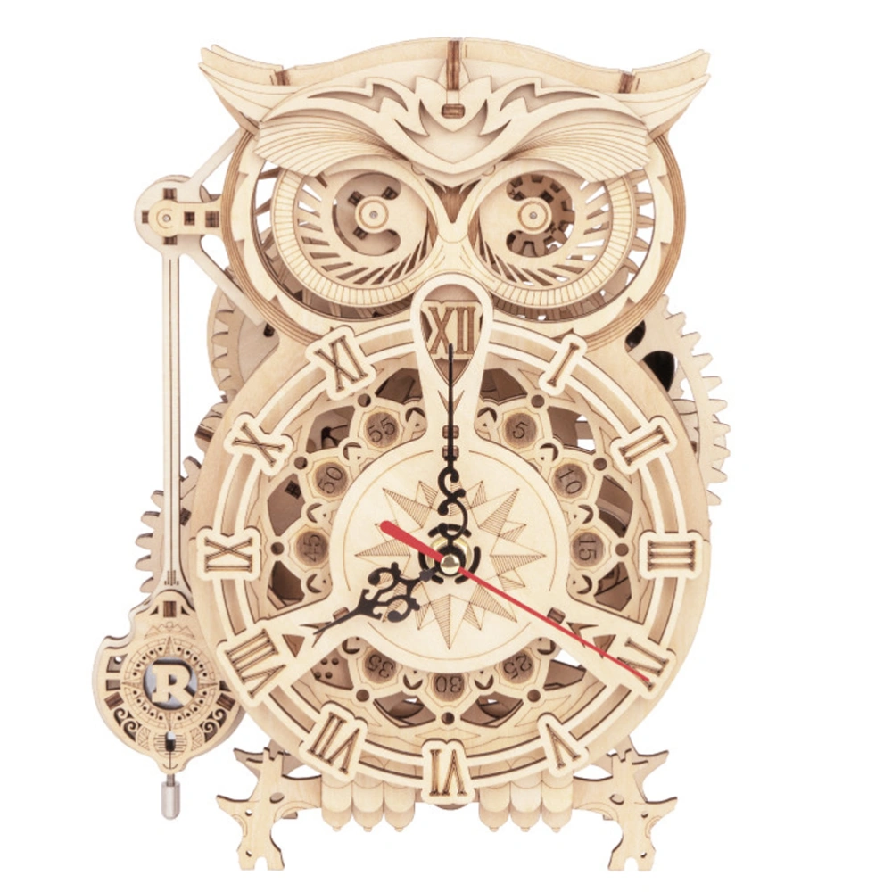 1pc European Style Creative Owl Clock Splicing Diy Home Furnishing Pieces Clock