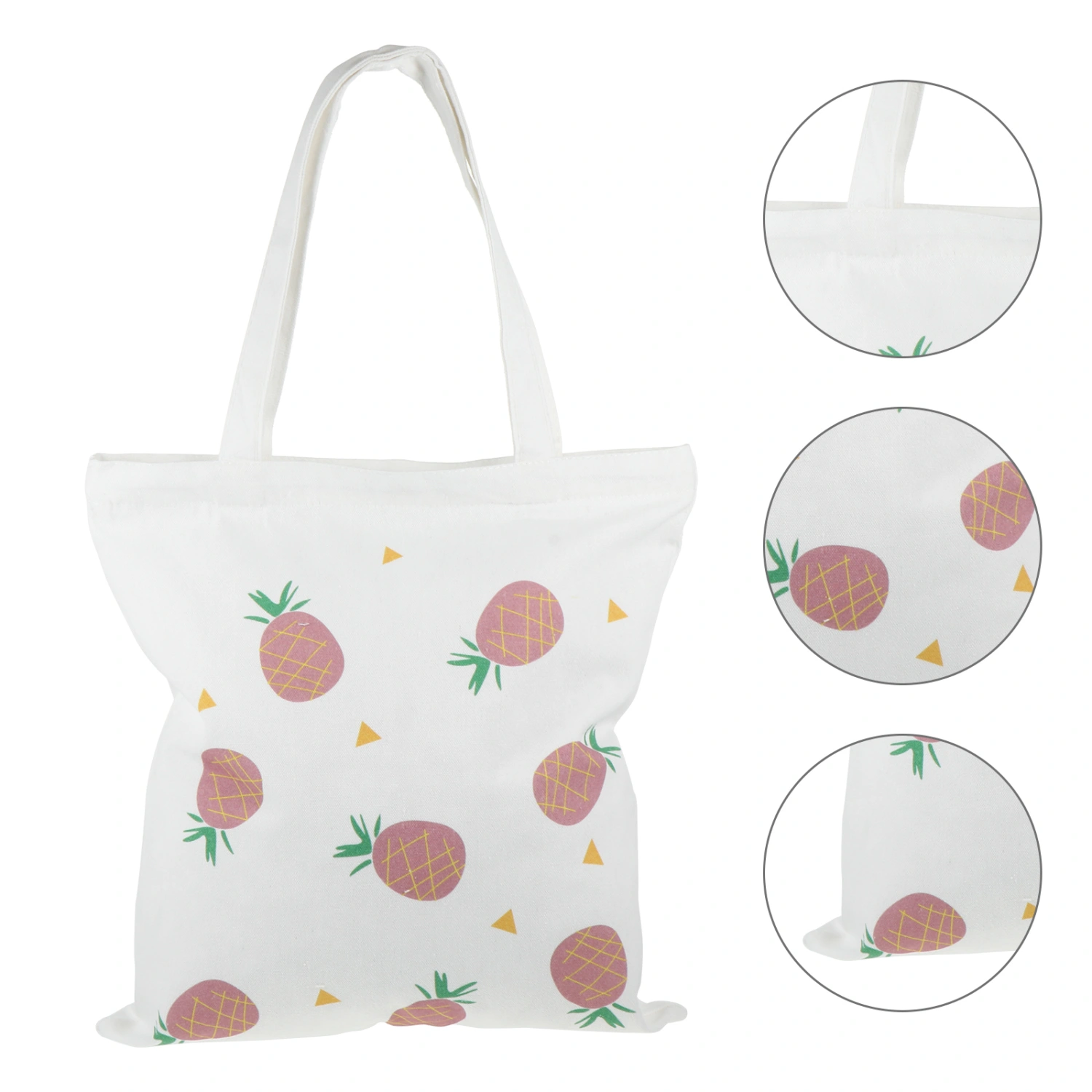 1pc Fashion Canvas Tote Bag Portable Shoulder Bag Canvas Pouch for Lady Girls