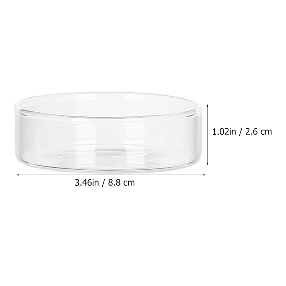 1pc Creative Cake Plate Household Glass Dish Exquisite Food Serving Plate (Transparent)