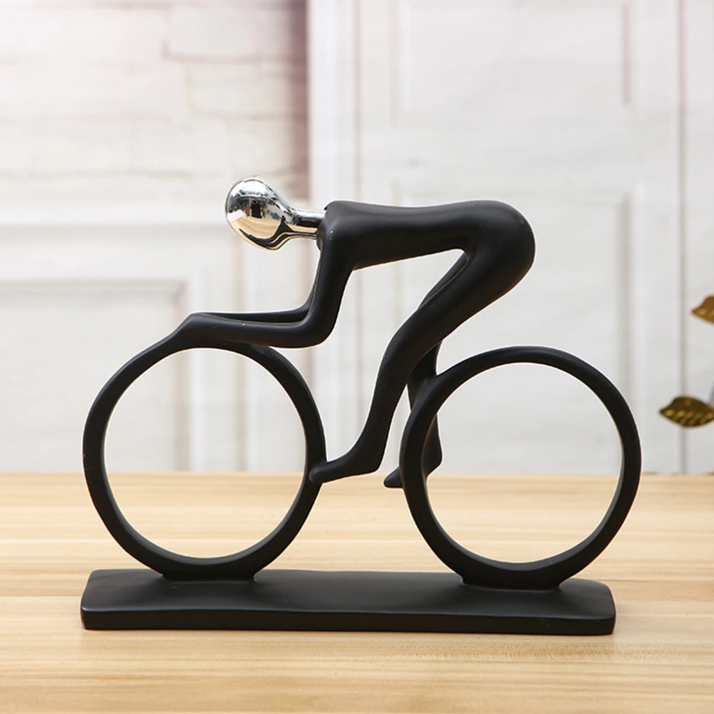 1pc Bike Riding Handicraft Sportive Decor Desktop Ornament Modern Art Craft Birthday Gift for Living Room Bedroom