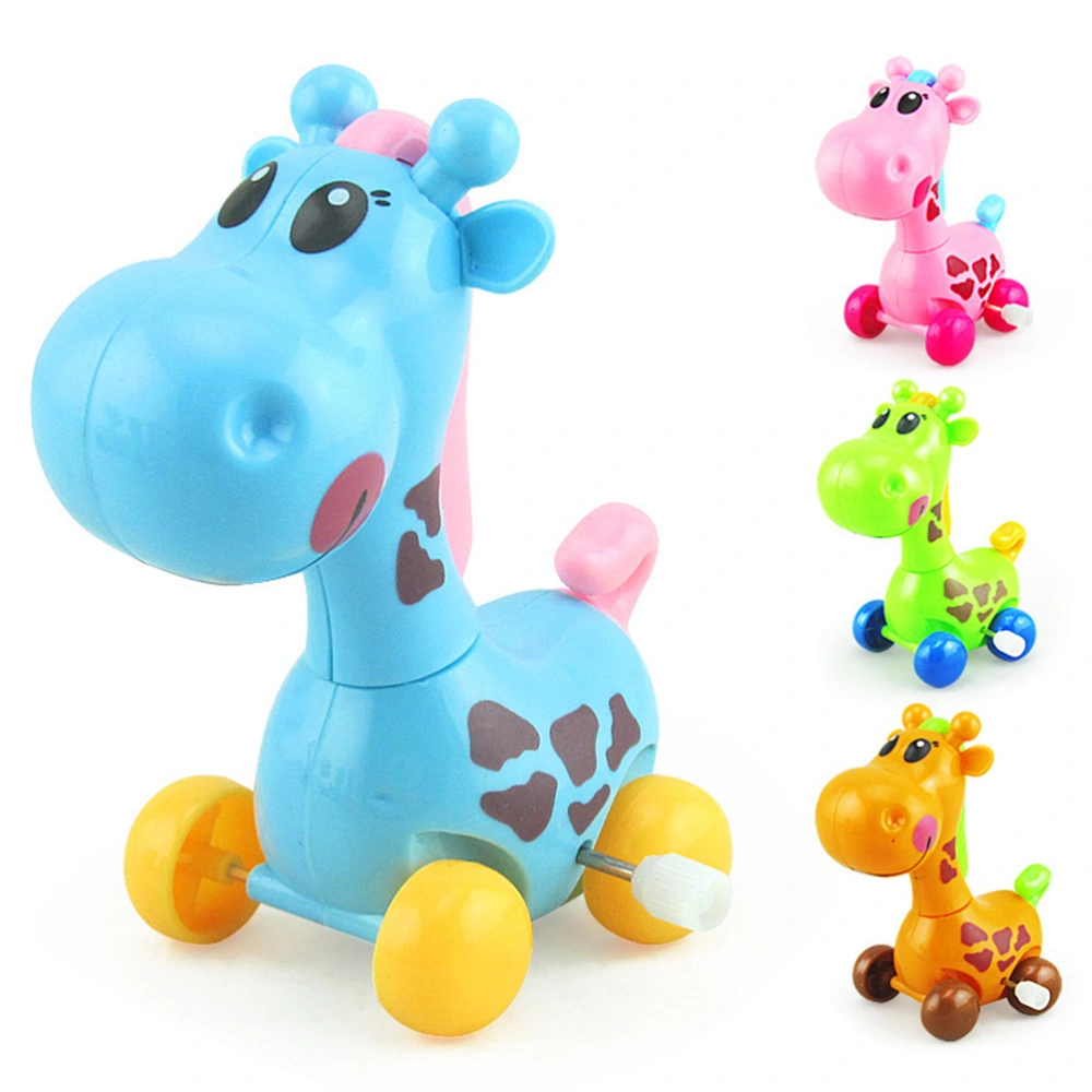 3pcs Cartoon Giraffe Toys Wind-up Animal Toys Funny Clockwork Toy Party Favors for Kids Children Random Color