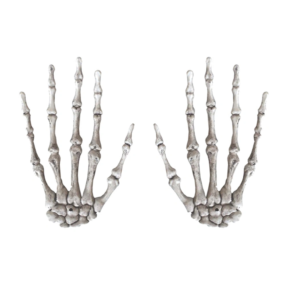 1 Pair Skeleton Hand Plastic Hand Skeleton Party Prop Halloween Decoration