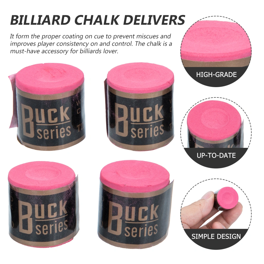 4Pcs Billiard Pool Chalk Portable Cue Chalks Billiard Chalks Pool Stick Chalks for Club