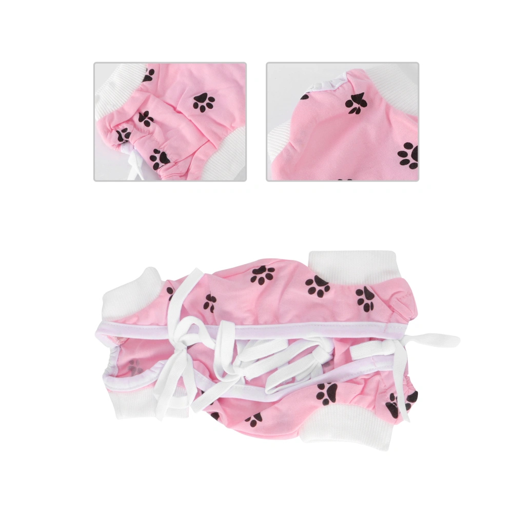 Dog Costume Pet Puppy Nursing Clothes Coat Injury Protection Dress Size L (Pink)