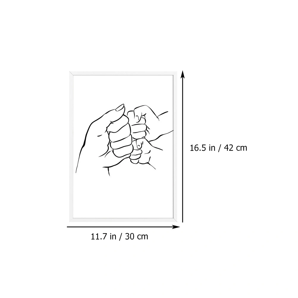 5Pcs Simple Unique Lines Picture Mother Baby Wall Painting Home Backdrop Picture