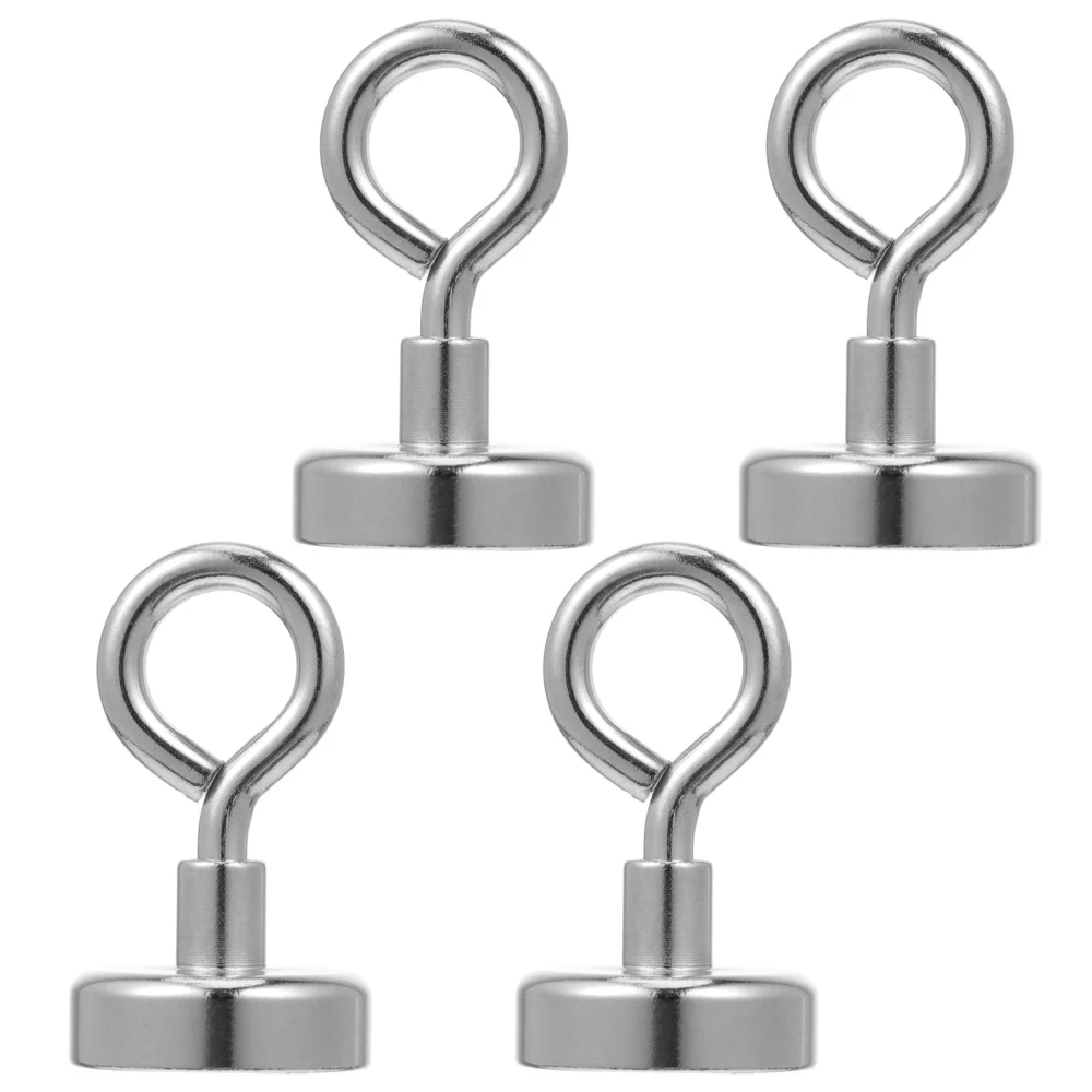 4pcs Magnetic Hooks Strong Magnetic Steel Hooks for Home Livingroom Bedroom