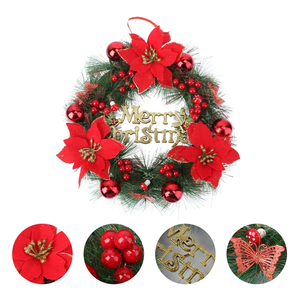 Christmas Scene Layout Garland Xmas Pendant Wreath Door Hanging Decoration