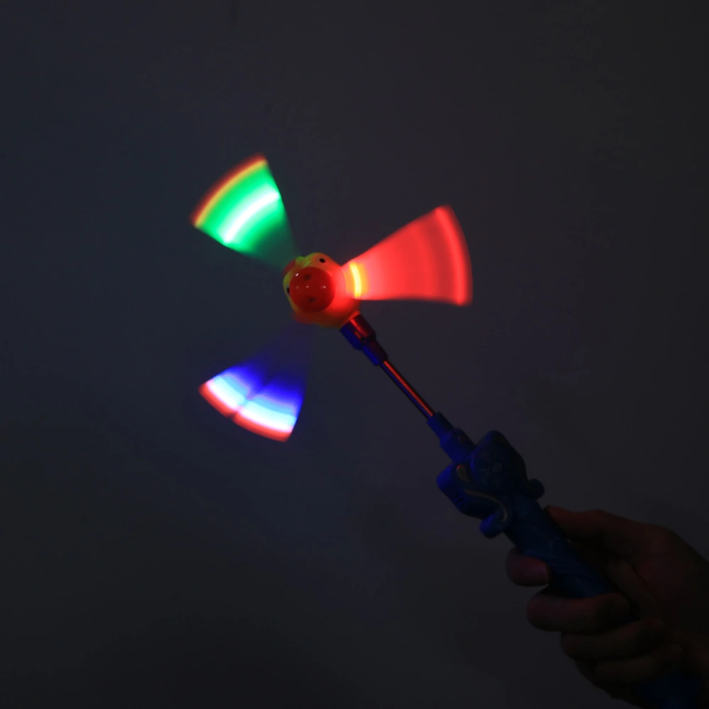 Flash Fish Head Windmill Pinwheel Wind Music for Kids Children Playing (Random Color, without Battery)