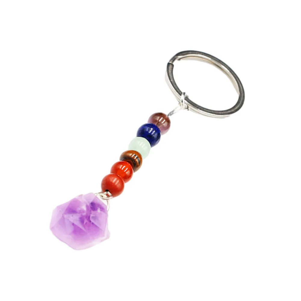 Natural Stone Key Chains Shaped Stone Pendant  DIY Stone Pendants for Keychain Bag