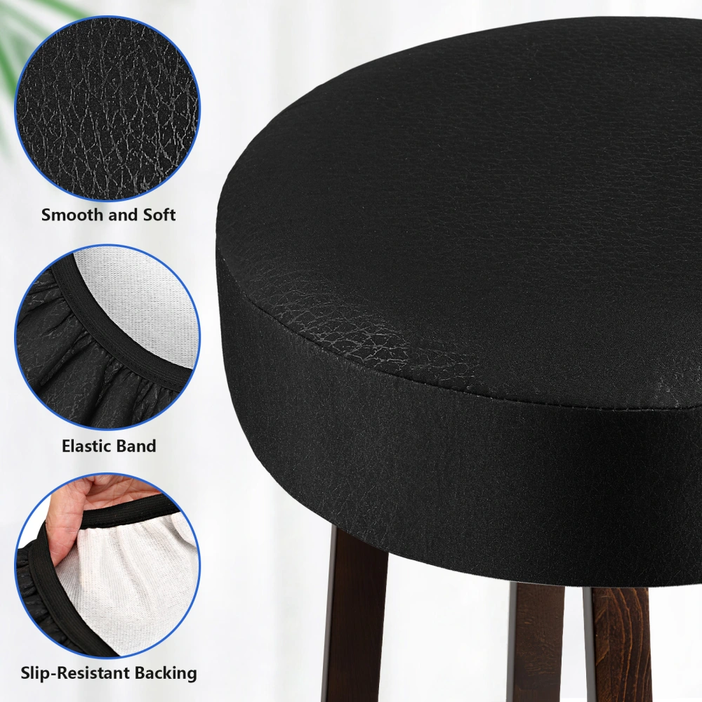 Bar Stool Cover High Elastic Circle Stool Cushion Practical Anti-Slip Chair Slipcover Fit for Round Stool