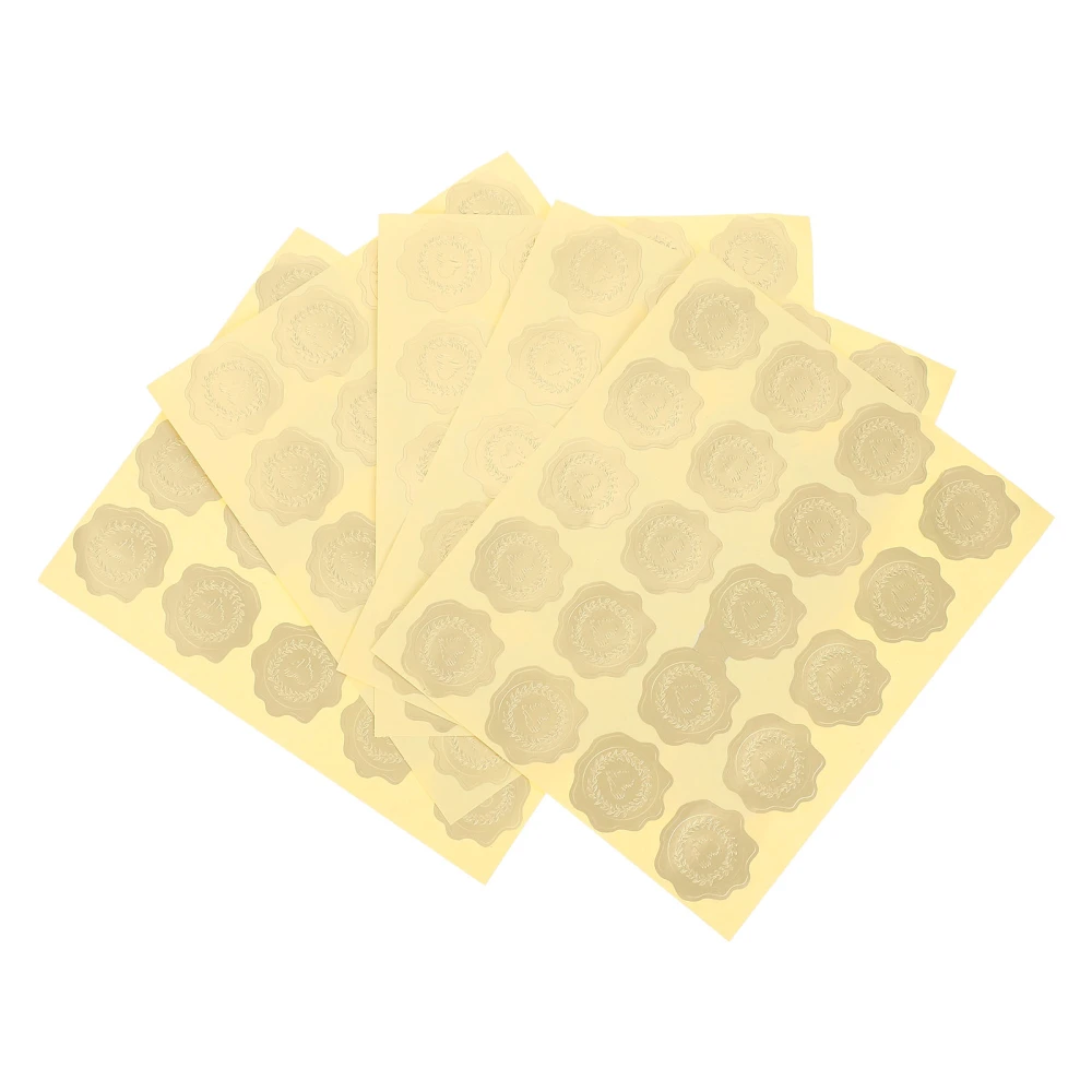 5 Sheets of Decorative Envelop Stickers Multi-function Dot Stickers Convenient Envelope Seals