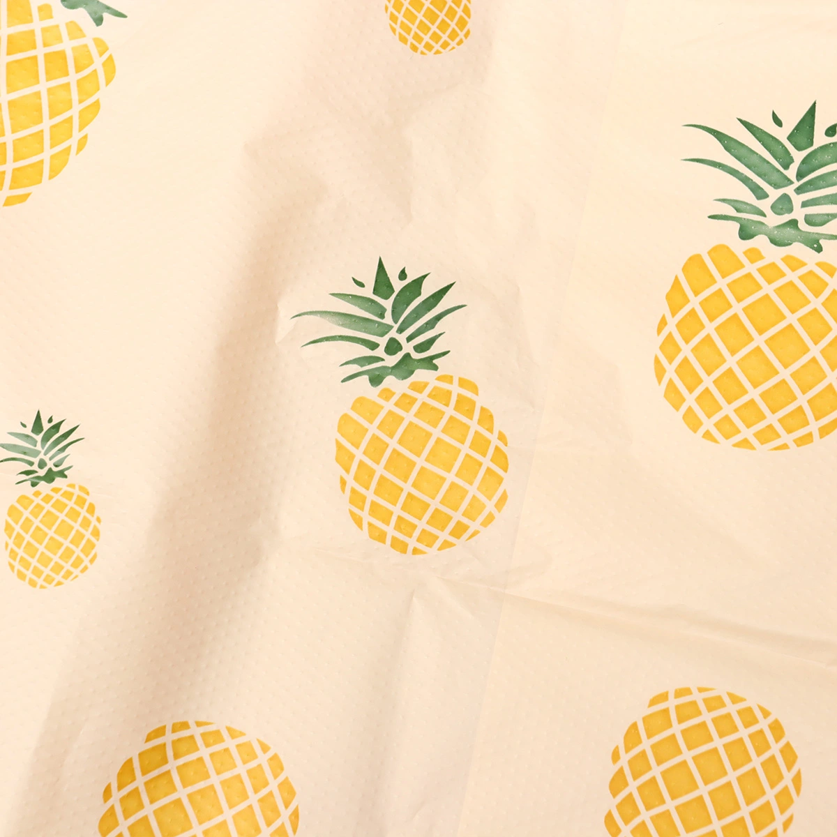 50pcs Pineapple Printing Plastic Bag Fruits Vegetables Bag Supermarket Shopping Bag Portable Storage Pouch for Daily Use