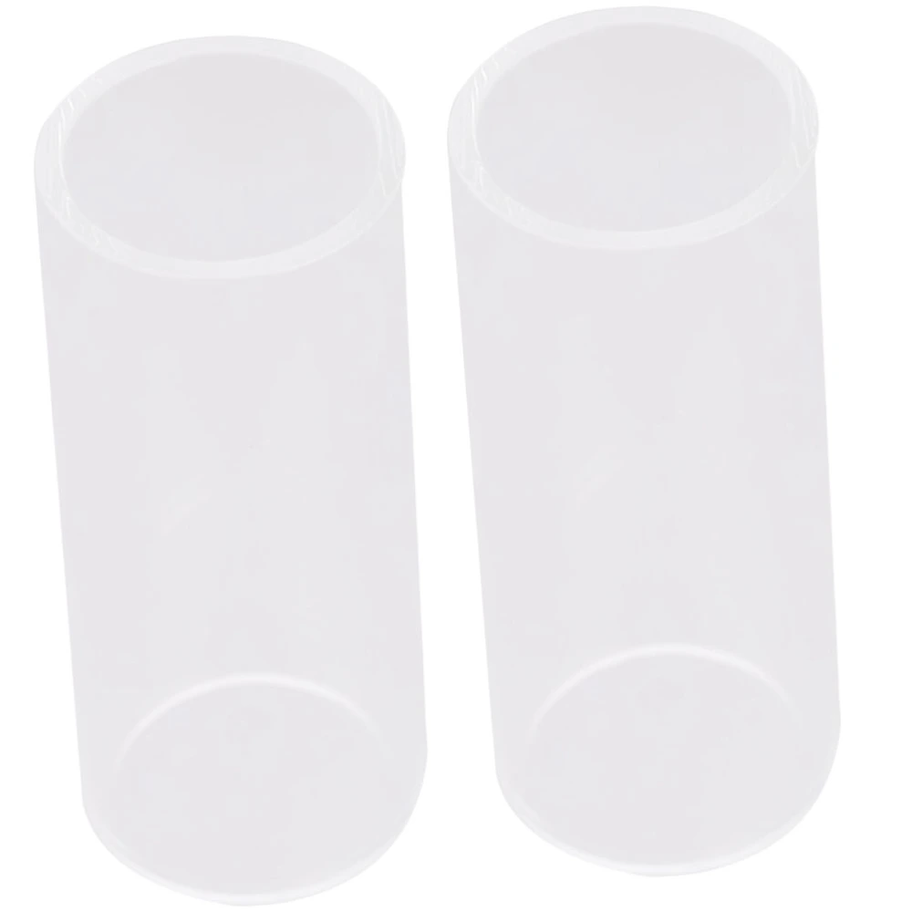 2PCS Pretty Guitar Glass Slides Glass Bottleneck Glass Guitar Slides (7cm)