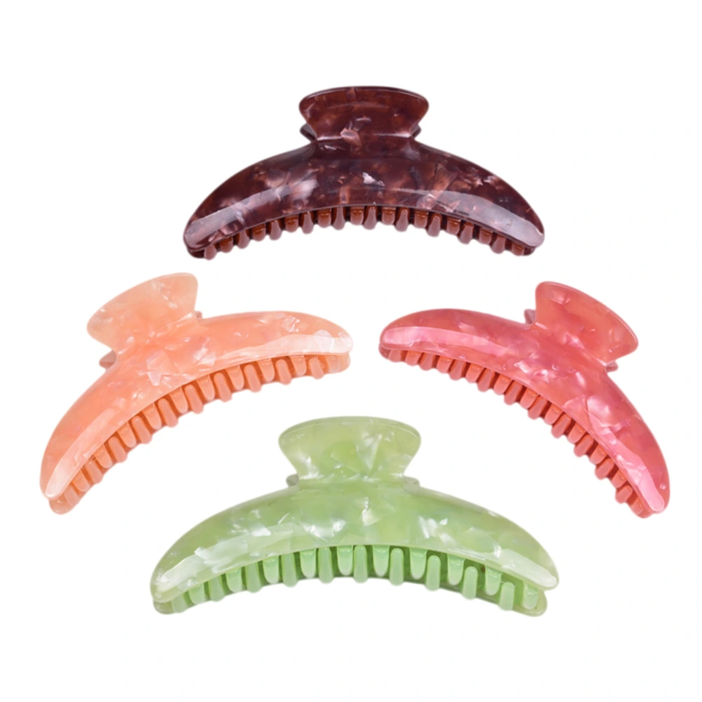 4pcs Acrylic Solid Color Hair Clip Hair Claw Large Hair Jaw Clip Hair Accessory for Lady Girls (Mixed Color)