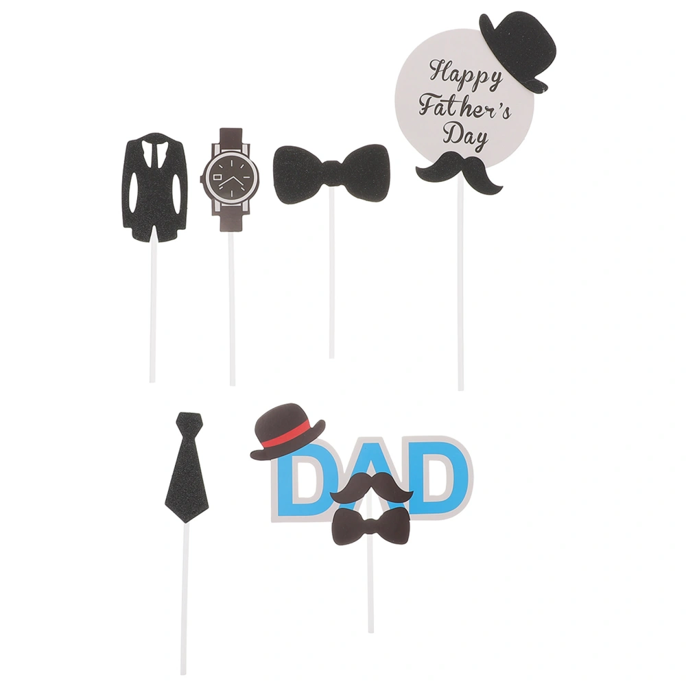 1 Set Father's Day Cupcake Toppers Father's Day Dessert Topper for Party Decor