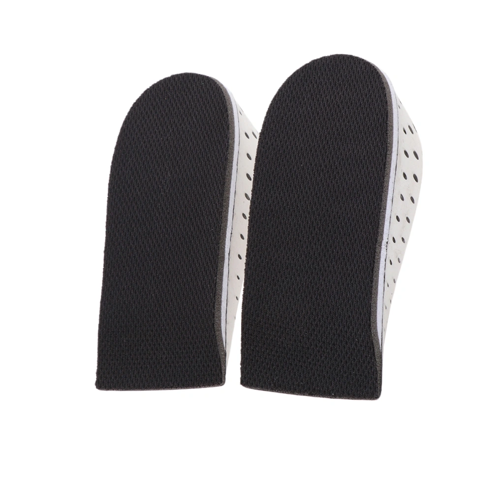 4cm 1 Pair of Invisible Increased Half Pad Insole Heel Lift Pads Shockproof Height Increase Insoles Shoe Pads for Men Women Black